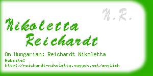nikoletta reichardt business card